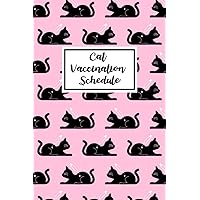 Cat Vaccination Schedule Paperback Journals 6x9 -110 Pages. Cat vaccine injection on pink color cover.: Record Book can help you keep track of your pet's vaccinations