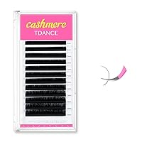 TDANCE Cashmere Lash Extensions Volume Eyelash Extensions 0.05mm Thickness CC Curl 8-15mm Super Soft Classic Lash Extensions for Professional Salon Use(0.05-CC,8-15mm)