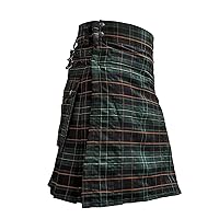 Men's Standard Tartan Utility Kilt, Modern Scottish Kilt for Everyday Wear, Tactical Kilts Adjustable Hip Straps
