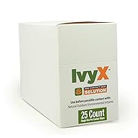 Ivy X Pre-Contact Poison Ivy Protection Wipes - Pack of 25 Single-Use Poison Ivy Prevention Wipes - Blocks Poison Ivy, Poison Oak, & Poison Sumac Oils From Causing Itchy Rashes