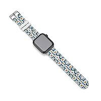 Daisy Stripes Silicone Iwatch Straps 38mm/40mm 42mm/44mm Replacement Quick Release Watch Band