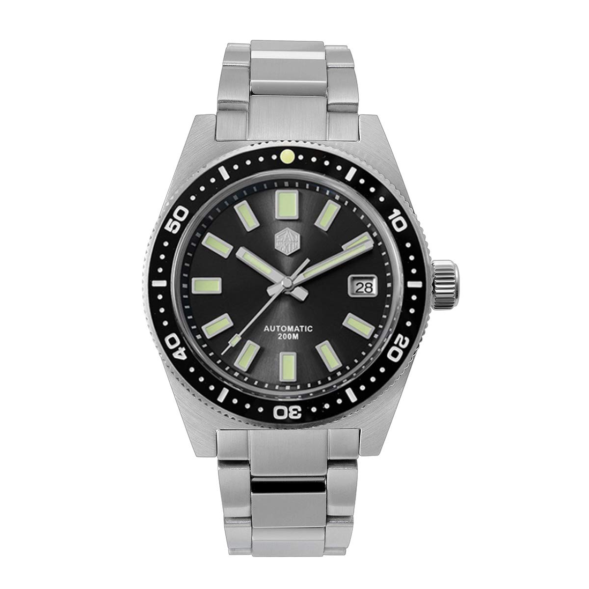 Mua [San Martin] San Martin New 62 Mass Diver Mechanical Automatic Men's  Watch NH35 Ceramic Bezel Sunray Dial Sapphire Glass Stainless Steel Watch  (Black), Black, Bracelet Type trên Amazon Nhật chính hãng