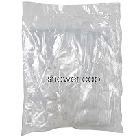 ForPro Disposable Shower Cap, Individually Wrapped, Waterproof, Clear Plastic Shower Caps, 100-Count