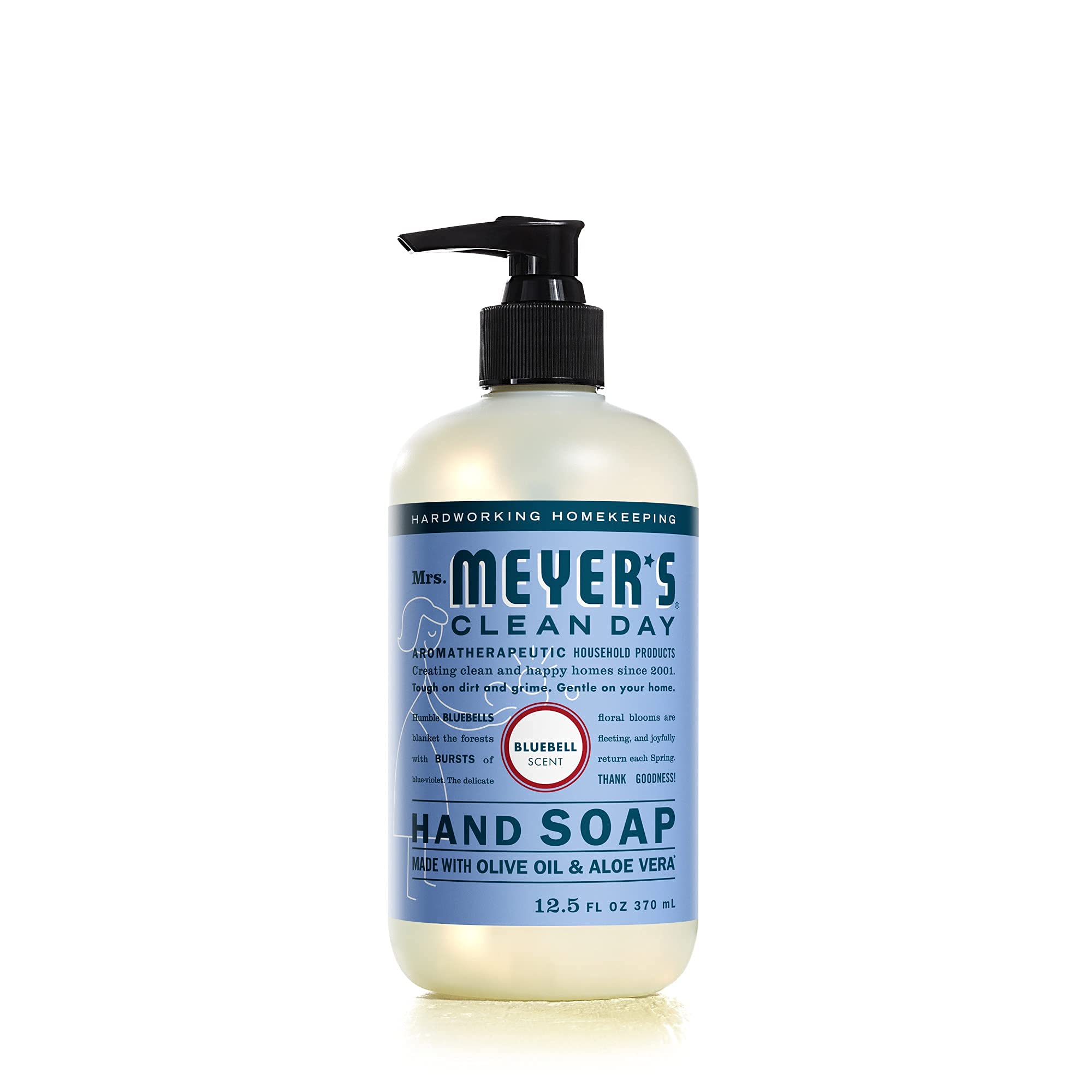 Mrs. Meyer's Hand Soap, Made with Essential Oils, Biodegradable Formula, Bluebell, 12.5 fl. oz