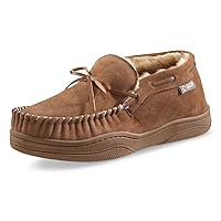 Guide Gear Mens Moccasin Slippers Suede Chukka, Indoor and Outdoor Bedroom Mens House Slippers