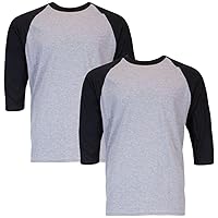 Gildan Adult Heavy Cotton 3/4 Raglan T-Shirt, Style G5700, 2-Pack