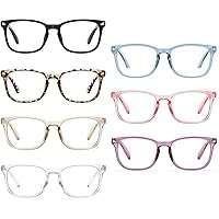 7 Pack Blue Light Blocking Reading Glasses, Anti Headache/Glare/Eye Strain Readers Computer Eyeglasses Women/Men (7 Pack Mix,3.50)