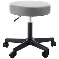 Pneumatic Therapy Stool, Light Gray, Dense Foam Cushion Stool for Extra Support and Comfort, Swivel Seat with Mobility Wheels for Clinical and Hospital Use, Helps Support Lower Body