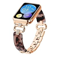 Compatible With Mi Band 8 Pro, Stainless Steel Band Resin Strap Metal Bracelet Wristband for Mi Band 8 Pro