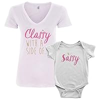 Threadrock Classy & Sassy Infant Bodysuit & Women's V-Neck T-Shirt Set