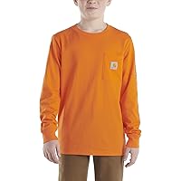 Boys' Long Sleeve Crewneck T-Shirt with Pocket
