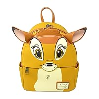 Loungefly Disney Bambi Cosplay Womens Double Strap Shoulder Bag Purse, Brown, M