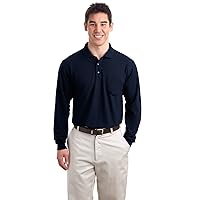Port Authority Men's Long Sleeve Silk Touch Polo with Pocket