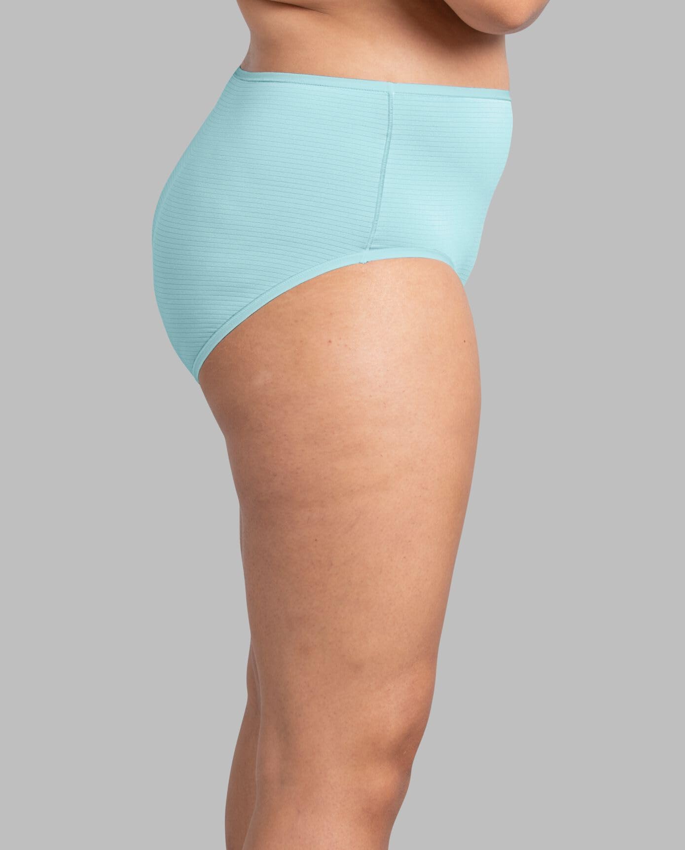 Fruit of the Loom Women's Breathable Underwear, Moisture Wicking Keeps You Cool & Comfortable, Available in Plus Size