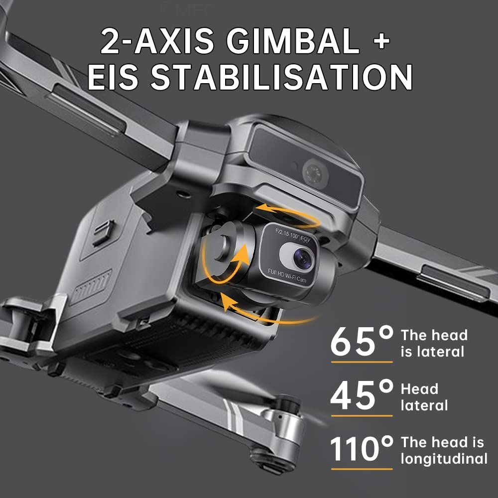 X-Verse SJRC F22S 4K PRO Drohne mit Kameras 4K, Laser Hindernis Vermeidung, 2 Achsen Gimbal+EIS+Repeater, Fernbedienung 3,5km, Professionelle FPV Faltbarer Quadcopter(3 Batterien)