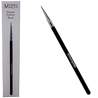 Pointed Eyeliner Brush - Fine Point Premium Synthetic Vegan Bristles, Easy to Control Precise Eyeliner Brush for Flawlessly Defined Look, Hand-Cut Gel Eyeliner Brush by Mommy Makeup