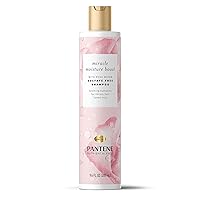 Pantene Sulfate Free Shampoo, Rose Water Shampoo for Dry Hair, Nutrient Blends Miracle Moisture Boost, 9.6 fl oz, Pack of 4