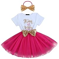 Cake Smash Outfit Newborn Baby Girls It's My 1st/2nd Birthday Shinny Sequin Bow Tutu Tulle Party Princess Dress