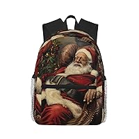 Xmas Unisex Backpack Double Shoulder Daypack,Lightweight Bag Casual Bag Travel Rucksack
