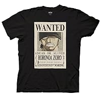 Ripple Junction One Piece Roronoa Zoro Full Wanted Poster Anime Adult Unisex 100% Cotton Crew T-Shirt