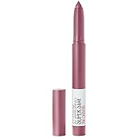 Maybelline Super Stay Ink Crayon Lipstick Makeup, Precision Tip Matte Lip Crayon with Built-in Sharpener, Longwear Up To 8Hrs, Stay Exceptional, Purple Beige, 1 Count