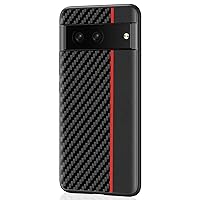 Cell Phone Case for Google Pixel 7/7 Pro, Slim Carbon Fiber, Classic Design Soft Hybrid Shockproof Protective Cover Case,Black,7 6.4''