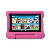 Kid-Proof Case for Fire 7 Tablet (Compatible with 9th Generation Tablet, 2019 Release), Pink