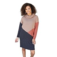 CY Fashion The More The Merrier Color Block Sweater Dress