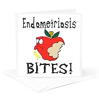 Greeting Card - Funny Awareness Support Cause Endometriosis Mean Apple - Cause Awareness Designs Bites