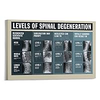 HWGACS Chiropractic Subluxation Degeneration Stage Poster Spine Hospital Decoration Poster (1) Home Living Room Bedroom Decoration Gift Printing Art Poster Frame-style 12x08inch(30x20cm)