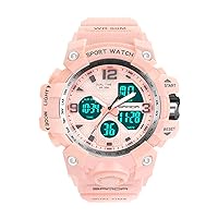 Women’s Digital Sports Watch, Dual-Display Waterproof Wrist Watch with Alarm and Stopwatch