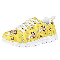 Boy Girl Fashion Sneakers Ultralight Running Shoe Sport Athletic Walking Shoe for Little Big Kids White Sole