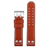 for Hamilton Khaki Aviation Watch H77616533 H77616533 Watch Strap Genuine Leather Jazz Field Men WatchBand 20 22 Military Style WatchBands (Color : Red Brown Silver, Size : 20mm)