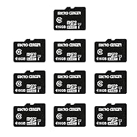 INLAND Micro Center 16GB Class 10 MicroSDHC Flash Memory Card with Adapter for Mobile Device Storage Phone, Tablet, Drone & Full HD Video Recording - 80MB/s UHS-I, C10, U1 (10 Pack)