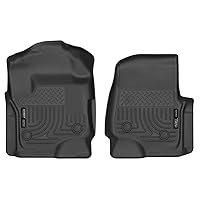 Husky Liners - Weatherbeater | Fits 2017 - 2024 Ford F-250/F-350/F-450 Super Duty Crew/SuperCab (models w/fcty vinyl ing) - Front Liners - Black, 2 pc. | 13321