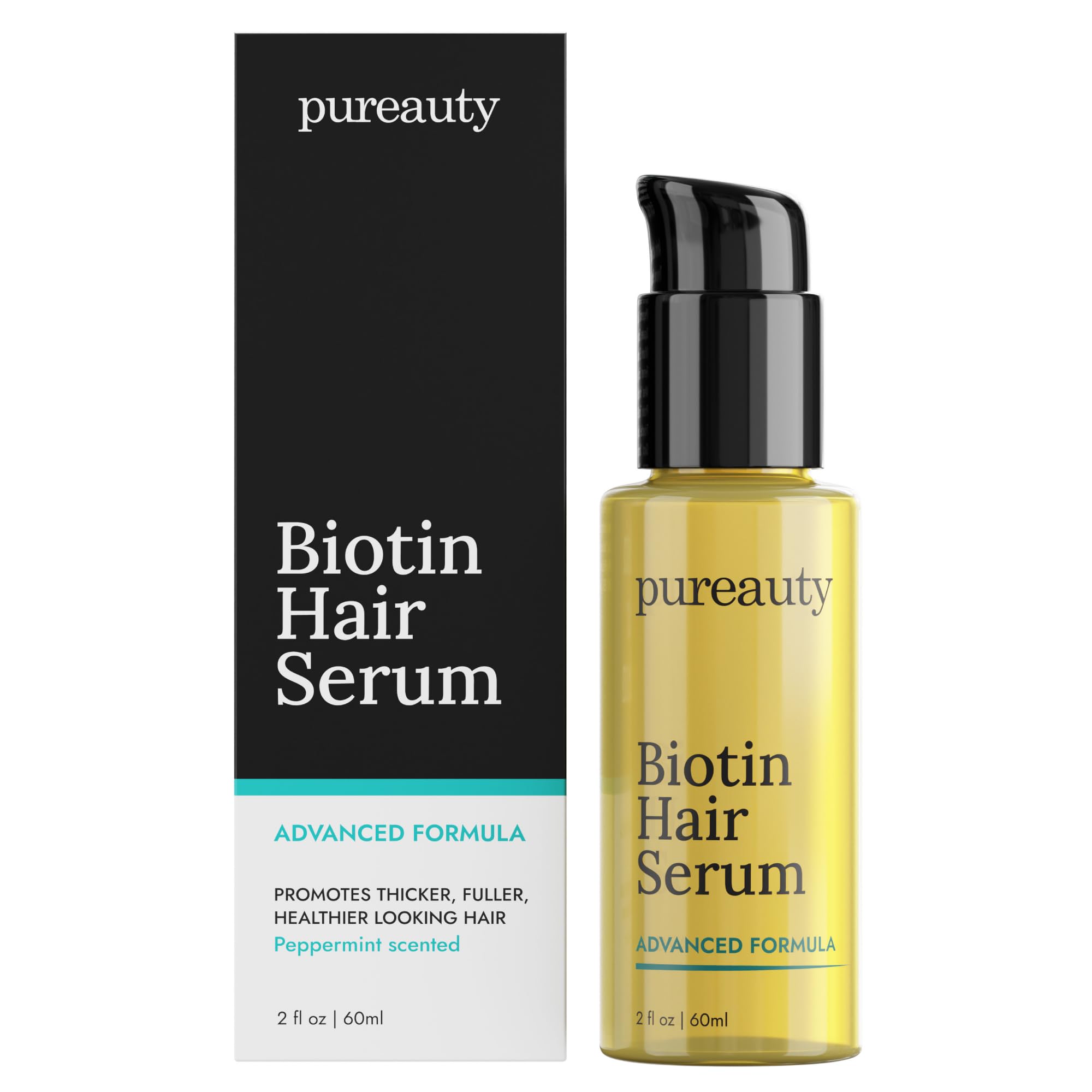 Biotin Hair Growth Serum - Biotin serum & Hair growth oil and hair serum - Topical hair growth product for thicker looking hair growth for women & men hair loss serum - Biotin oil by Pureauty Naturals