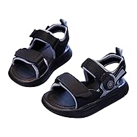 Summer Big Kids Boys Adjustable Double Buckle Sport Sandals Soft Bottom Sandal Non Slip Lightweight Causal Shoes