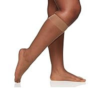 Berkshire Womens 3-pair-pack Queen Size Ultra Sheer Knee Highs With Sandalfoot Toe