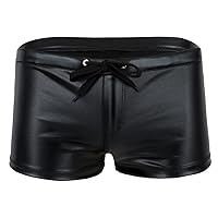 iiniim Mens Liquid Metallic Underwear Boxer Briefs Shiny Hot Pants Pouch Trunks Beachwear Swimwear