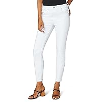 Liverpool Women's Petite Gia Glider Pull-on Ankle Skinny in Bright White