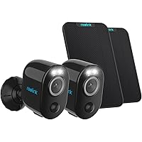 Security Camera Wireless Outdoor, 5MP Night Vision with Spotlight, 2.4/5Ghz Dual-Band WiFi, Wire-Free Battery Solar Powered, Argus 3 Pro with Solar Panel (Black) 2 Pack