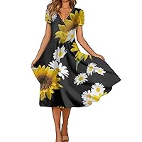 Midi Dresses for Women Casual Dress Midi Women's Casual Dresses Midi Length Spring 2024 Summer Beach Dress Summer Dress