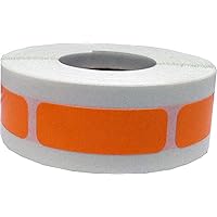 Orange Rectangle Stickers, 0.5 x 1.5 Inches in Size, 500 Labels on a Roll