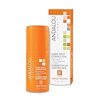Andalou Naturals Dark Spot Corrector, Brightening Face Serum with Vitamin C, Hyperpigmentation Treatment to Even Skin Tone & May Help Reduce Appearance of Acne Scars, Age Spots & UV Damage, 1 Oz