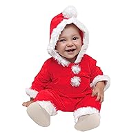 Girls Name Brand Clothes Girls Christmas Solid Romper Hoodie Fleece Jumpsuit Off The Shoulder Romper (Red, 3-6 Months)