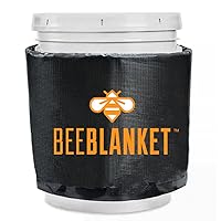 Powerblanket BB05 Bee Blanket 5 gal Pail Heater, Honey/Bucket, 120W, 120V, Charcoal Gray