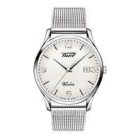 Tissot Unisex-Adult Viso Date Stainless Steel Dress Watch Grey T1184101127700