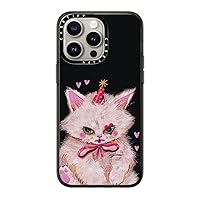 CASETiFY Compact Case for iPhone 15 Pro Max [2X Military Grade Drop Tested / 4ft Drop Protection] - Clown Kitty - Clear Black