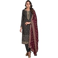 Indian Pakistani Salwar Kameez Pant Suit Faux Georgette Embroidery Work Customized Stitched