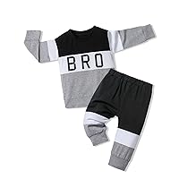 Toddler Boy Clothes Fall Outfits,Contrast Boys Sweatshirts and Jogger Pants 2Pcs Fashion Boys Clothing Sets